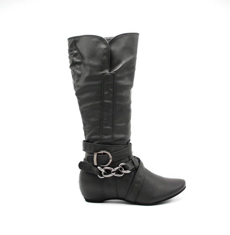 50% OFF NEW WOMENS BOOTS SAMLIZ FLAT COMFORT BLACK BROWN GRAY ZIP UP MID CALF