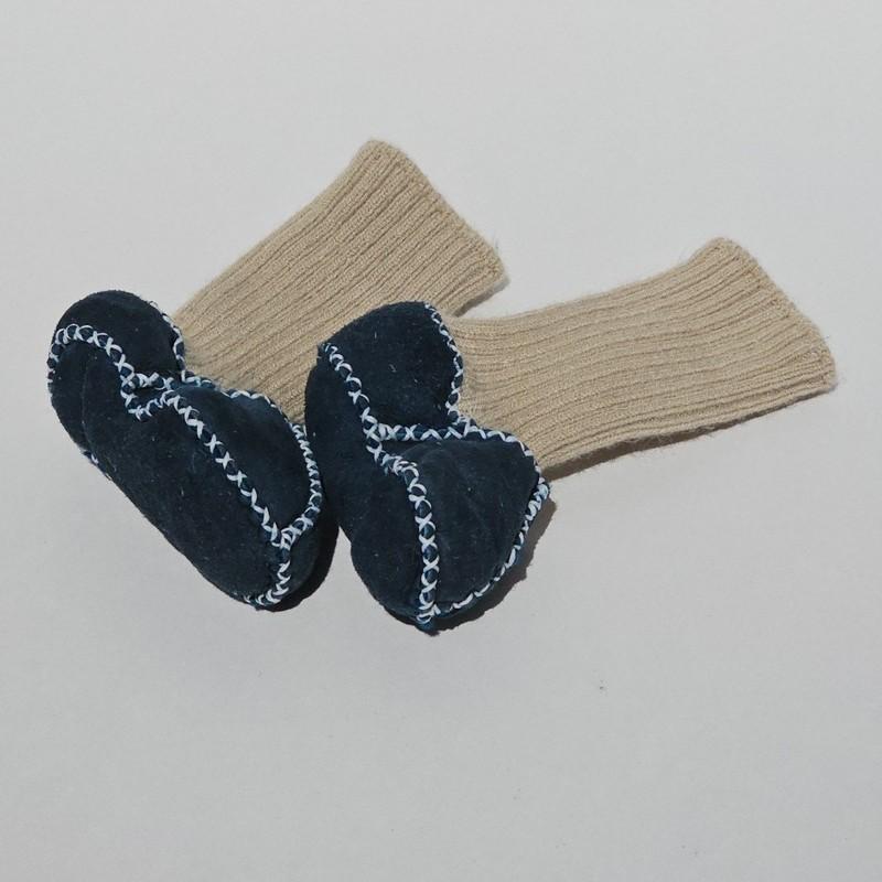 6-12mo soft soled booties for learning to walk stand toddler infant blue shoes