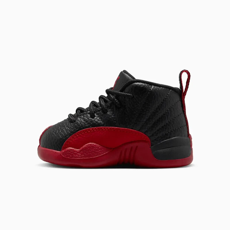 [850000-002] Air Jordan 12 Retro "Flu Game" Toddlers Black Red *NEW*