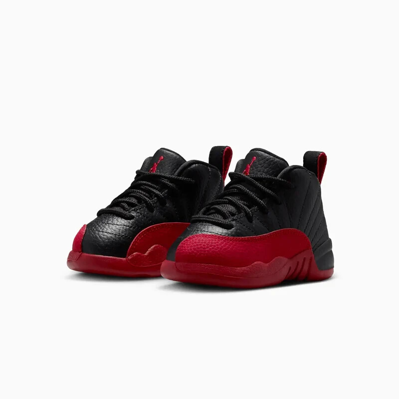 [850000-002] Air Jordan 12 Retro "Flu Game" Toddlers Black Red *NEW*