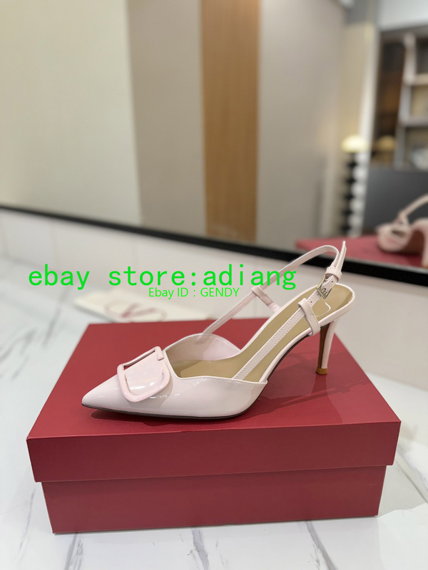 8cm& 4.5cm Stiletto Grace Women Patent Leather Beauty Sandal Shoes Point Toe