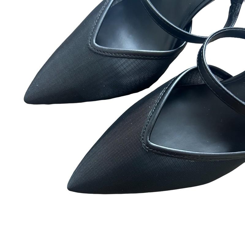 A NEW DAY Sonia Mesh Mule Heels Memory Foam Black