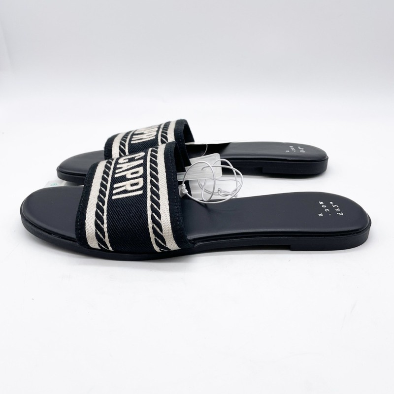 A New Day Women's Capri Nat Slip On Slide Sandals Black Size 9
