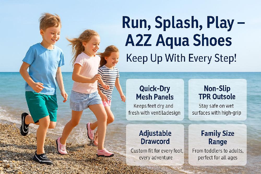 A2Z 4 Kids Unisex Water Aqua Swimming Shoes Swim Beach Pool Quick Dry Footwear