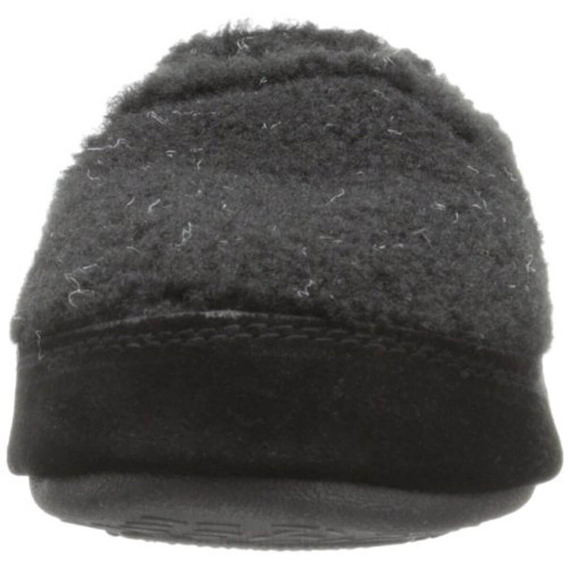 Acorn Kid's Moccasins Colby Gore Slip On Black Berber K12/13 (A10036ACE12-13)