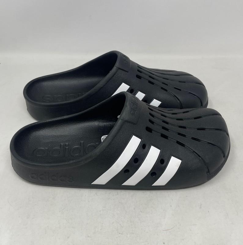 Adidas Adilette Clogs Men's Swim Slides - Core Black/Cloud White/Core Black 10