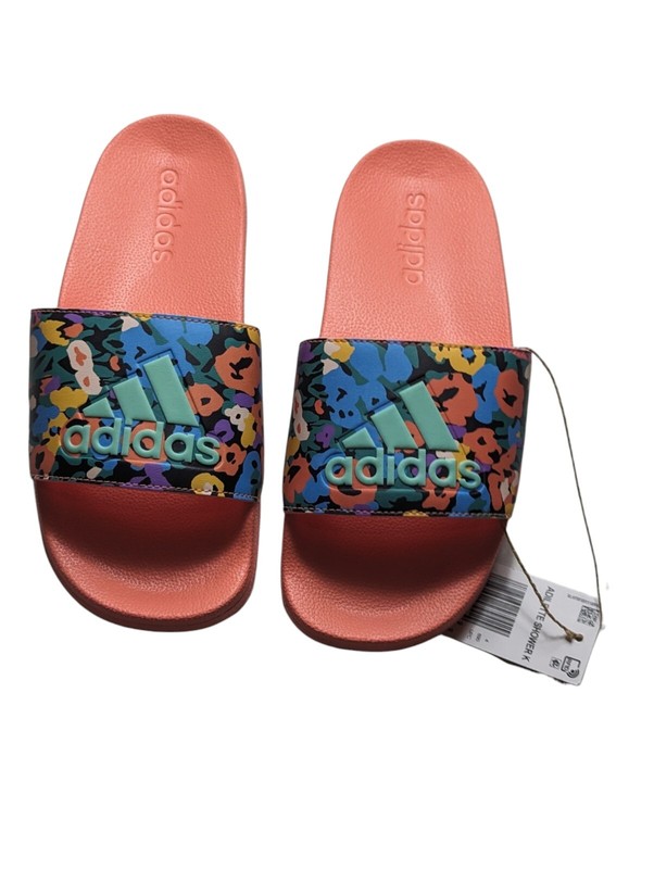 Adidas Adilette Shower Sandals Slides Youth Kids Size 4 ID4490 New With Tag