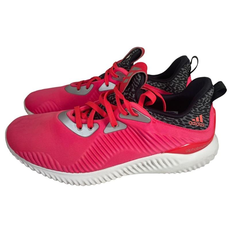 Adidas Alphabounce Sneakers Men's Size 7 Pink Low Top Lace Up Athletic Shoes