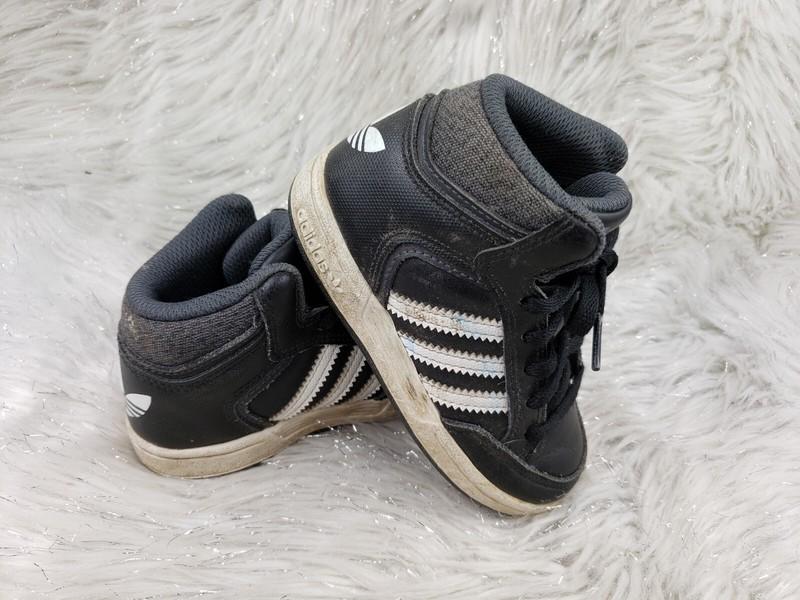 ADIDAS Black White Hi Top Athletic Sneakers Toddler Kids Size 8K
