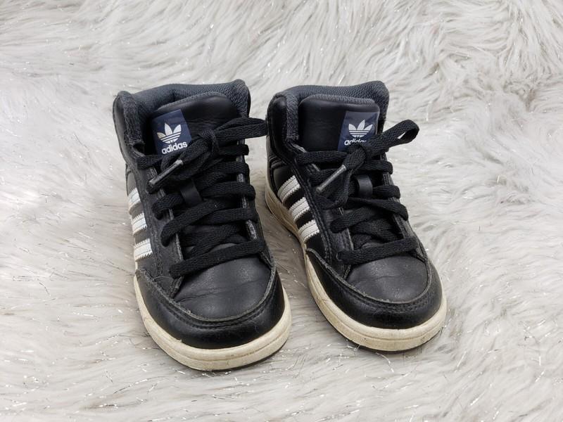 ADIDAS Black White Hi Top Athletic Sneakers Toddler Kids Size 8K