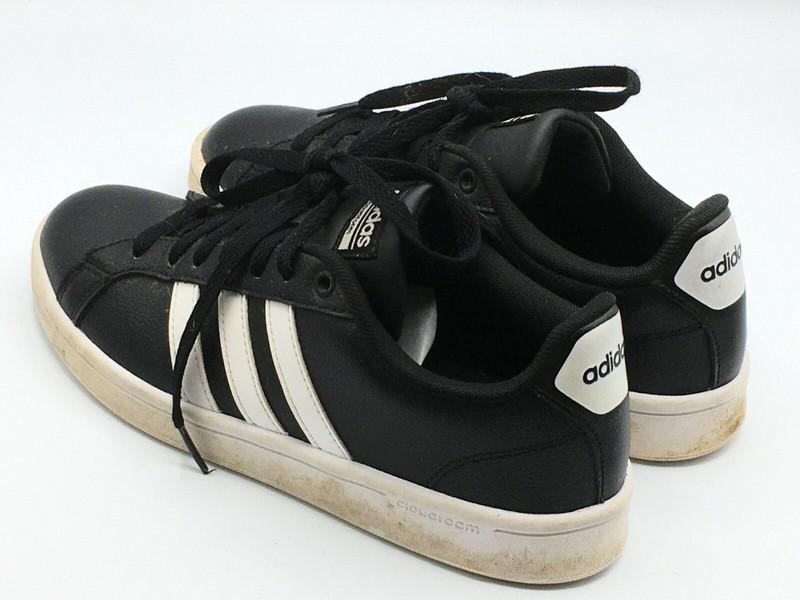 Adidas Boys Black White Athletic Shoes Size 6.5 Laces