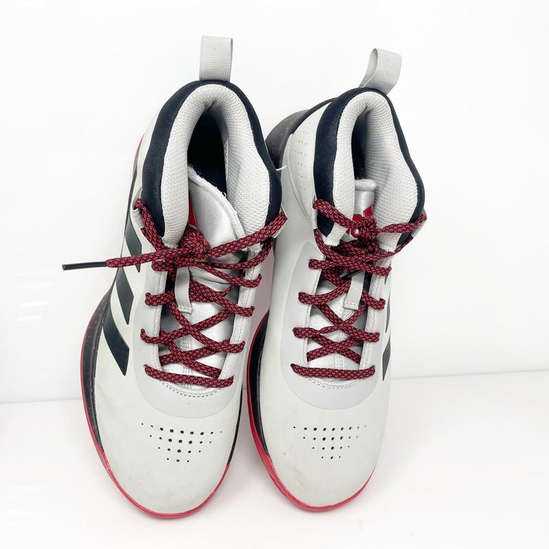 Adidas Boys Cross Em Up 5 FW8980 Gray Basketball Shoes Sneakers Size 6