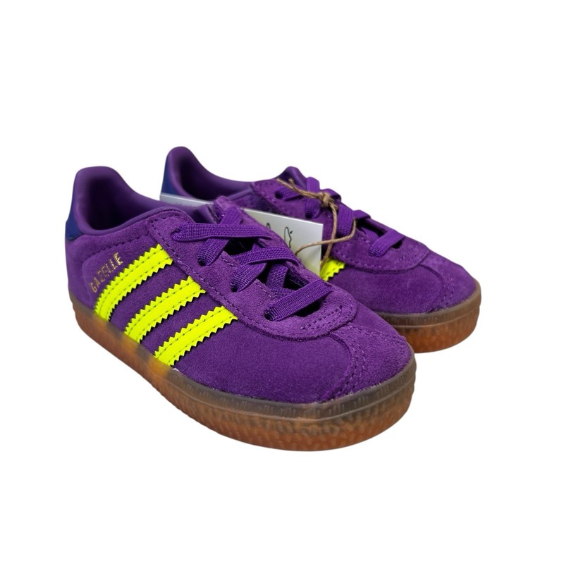 Adidas Gazelle CF EL I Active Purple Solar Yellow Shoes JP7136 Toddler Sz 5-10K