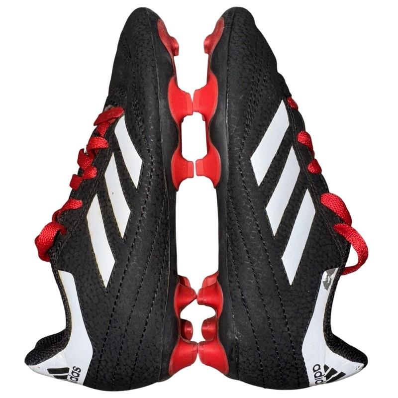 Adidas Goletto VI Firm Ground Shoes Youth Size 11K Black White Red Soccer Cleats