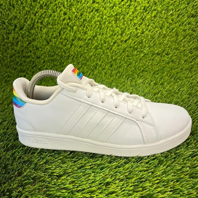 Adidas Grand Court Boys Size 6.5Y White Walking Athletic Running Shoes Sneakers