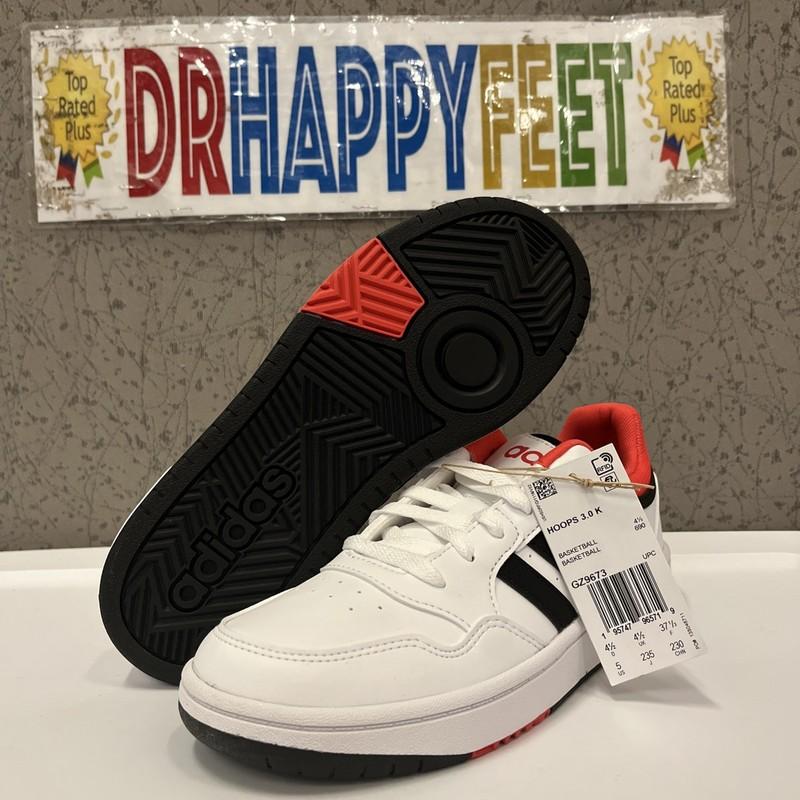 Adidas Hoops 3.0 Kids Youth Basketball Shoes Size 3Y White GZ9673 New