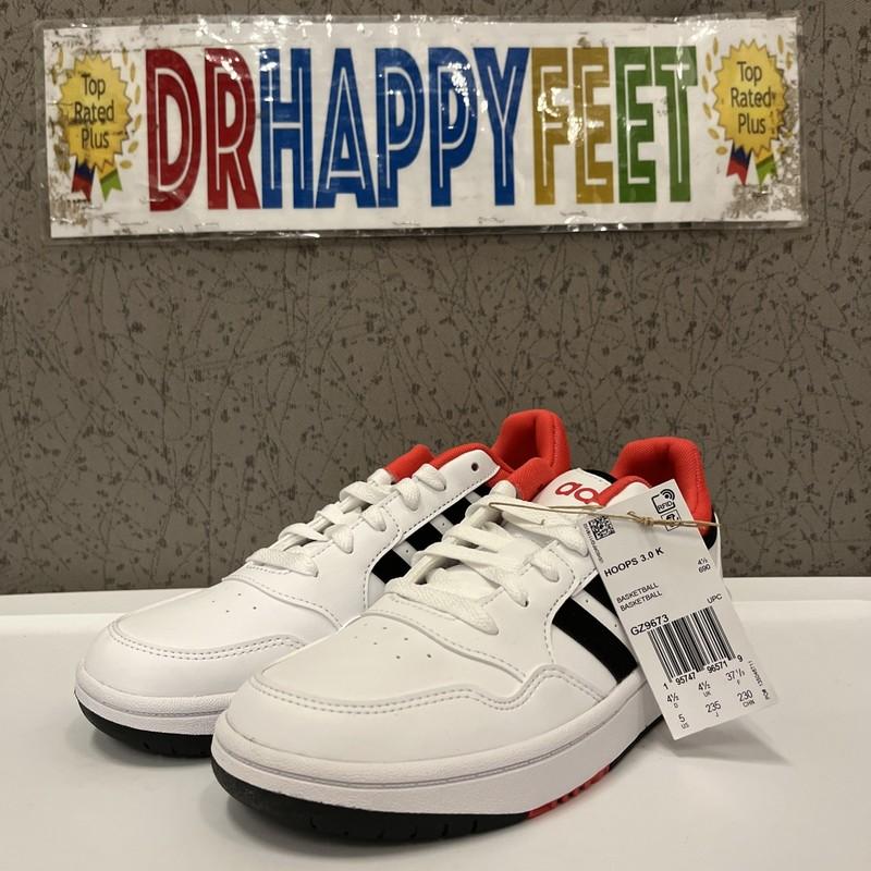 Adidas Hoops 3.0 Kids Youth Basketball Shoes Size 3Y White GZ9673 New
