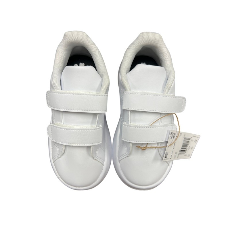 Adidas Kids Advantage Cloud Foam I Sneakers Size 10K White Green New