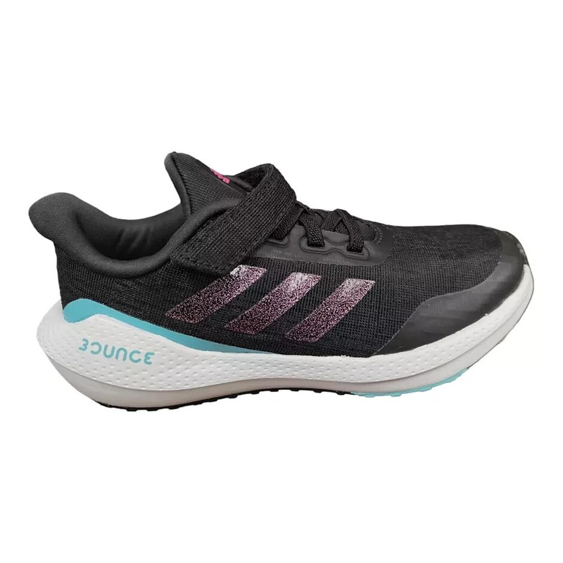 Adidas KIDS EQ21 Run Black Pulse Aqua Running Athletic Shoes - Size 13 K