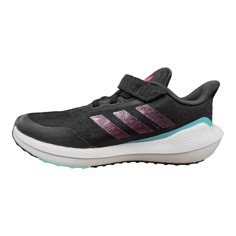 Adidas KIDS EQ21 Run Black Pulse Aqua Running Athletic Shoes - Size 11 K