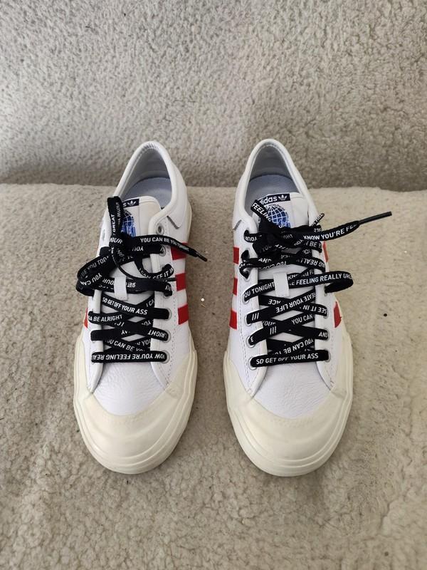 Adidas Matchourt X Trap Lord Men Sneakers 8 1/2 White Lace Up Low Top Shoes