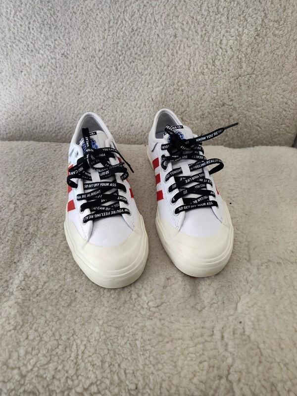 Adidas Matchourt X Trap Lord Men Sneakers 8 1/2 White Lace Up Low Top Shoes