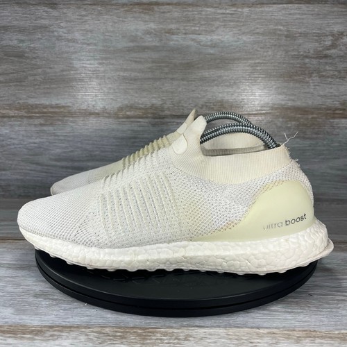 Adidas Mens UltraBoost Laceless Undyed BB6146 White Running Sneaker Size 8