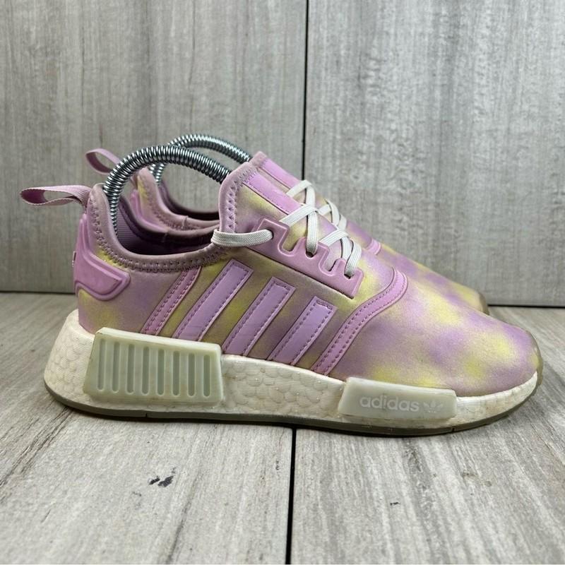 Adidas NMD R1 Pink Purple Running Sneaker Athletic Shoe Youth Girls Size 4