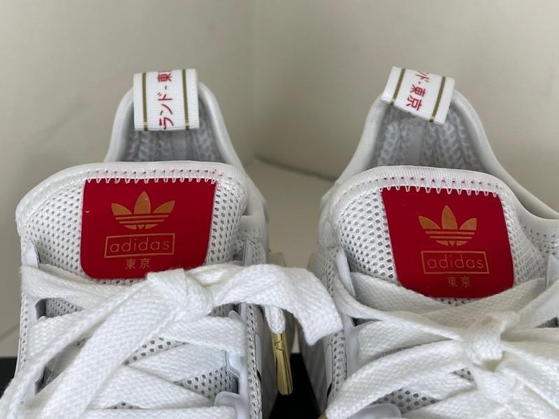 Adidas NMD R1 Tokyo White Gold Red Kids Youth Junior Sizes FY6628