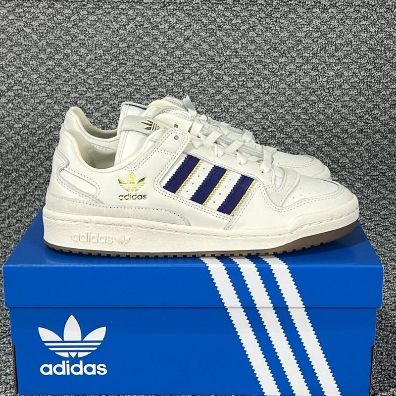Adidas Originals Forum Low CL Shoes Women's Size 8.5 White Purple Cream