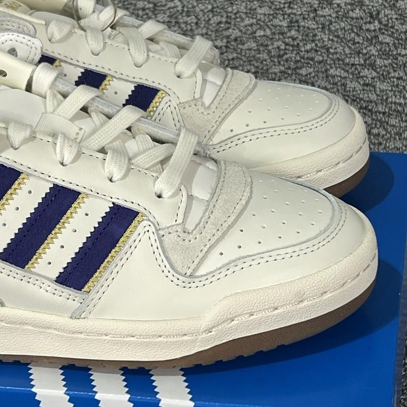 Adidas Originals Forum Low CL Shoes Women's Size 8.5 White Purple Cream