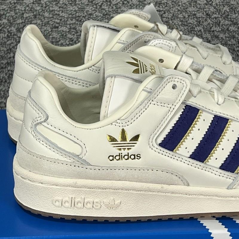Adidas Originals Forum Low CL Shoes Women's Size 8.5 White Purple Cream