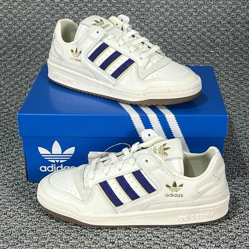 Adidas Originals Forum Low CL Shoes Women's Size 8.5 White Purple Cream