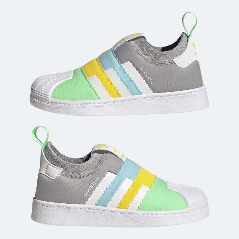 adidas Originals Superstar 360 Twist Slip-On Sneaker Kids Size 3 Gray/Multi