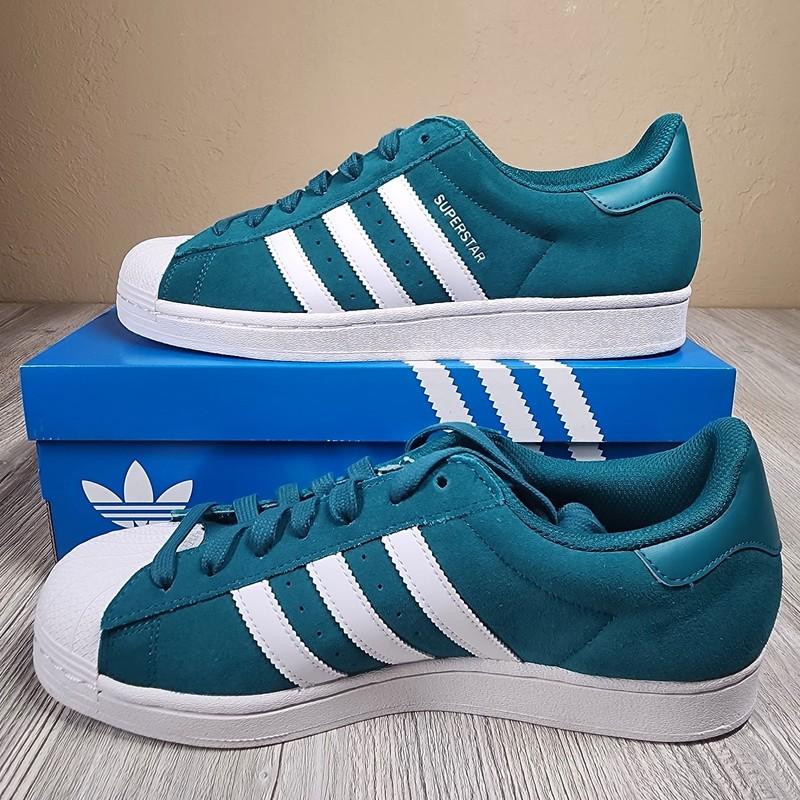 Adidas Originals Superstar Sneaker Legacy Teal Green Mens Size 9 New JH6488