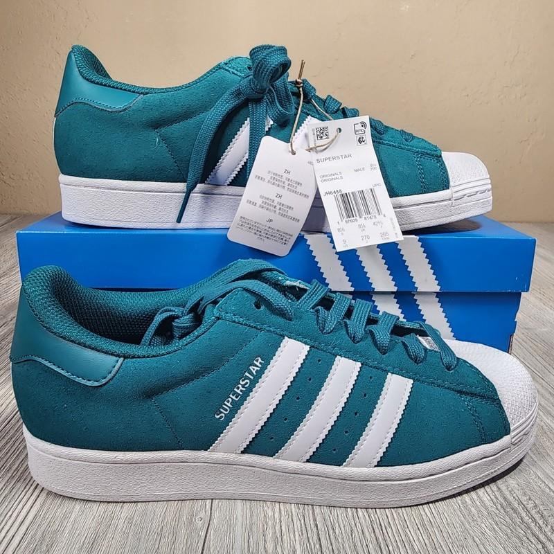 Adidas Originals Superstar Sneaker Legacy Teal Green Mens Size 9 New JH6488