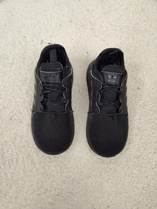 Adidas Ortholite Boys Sneakers 9.5 Black Fabric Lace Up Athletic Fitted Shoes
