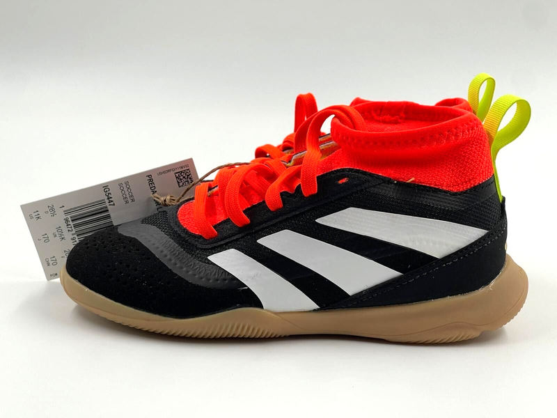 Adidas Predator 24 League Indoor Sneaker Black/White/Solar Red 11C US Unisex