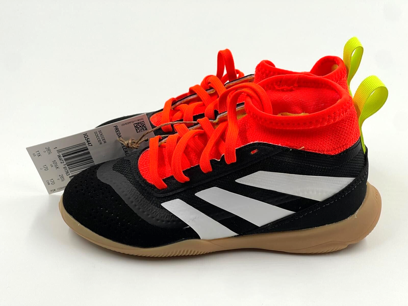 Adidas Predator 24 League Indoor Sneaker Black/White/Solar Red 11C US Unisex