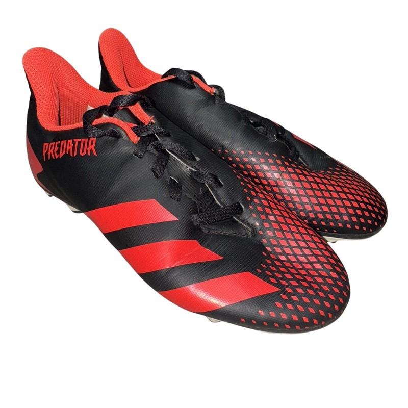 Adidas Predator Soccer Cleats Youth Size 2 US Black Red Turf Shoes EF1931