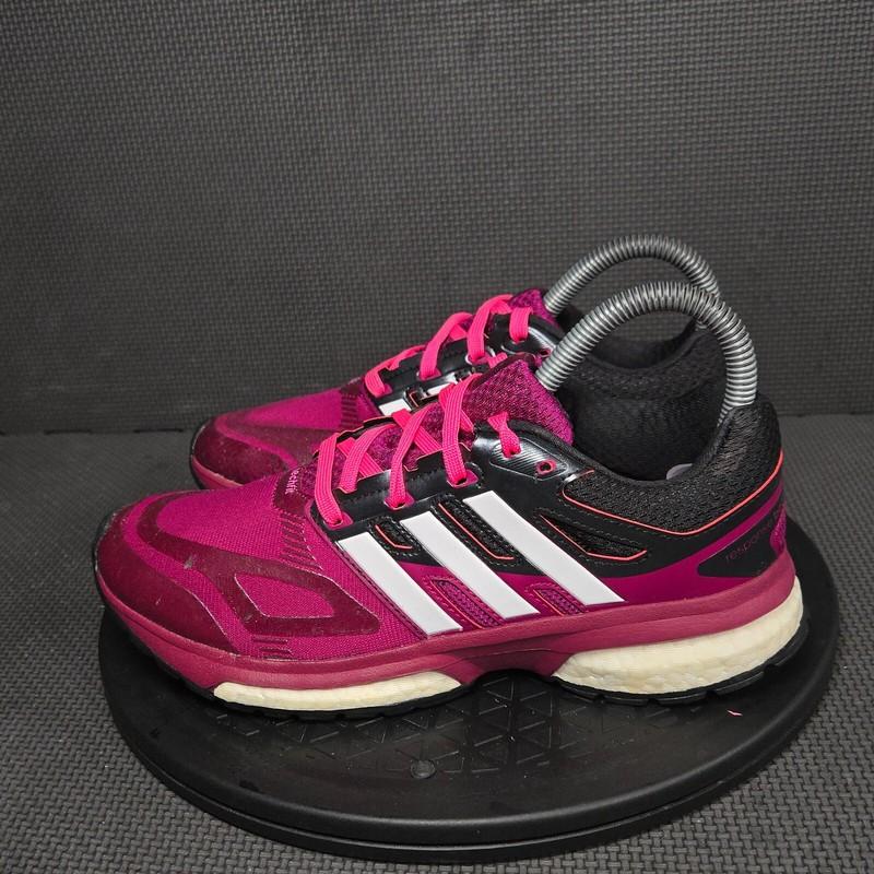 Adidas Response Boost Techfit Shoes Youth Sz 5.5 Pink Athletic Trainers