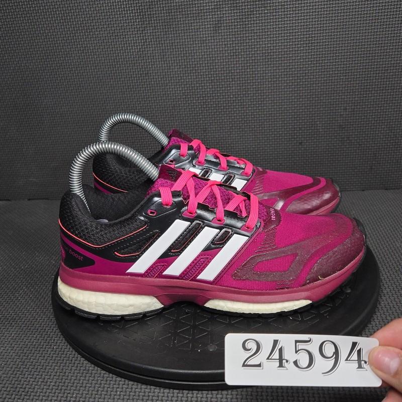 Adidas Response Boost Techfit Shoes Youth Sz 5.5 Pink Athletic Trainers