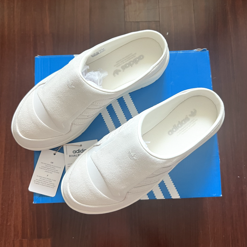 Adidas Rivalry Women Mule Shoes Sneakers White Grey IG2232