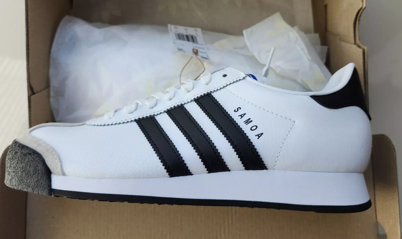 Adidas Samoa White Black Mens Athletic Sneakers Samba 675033