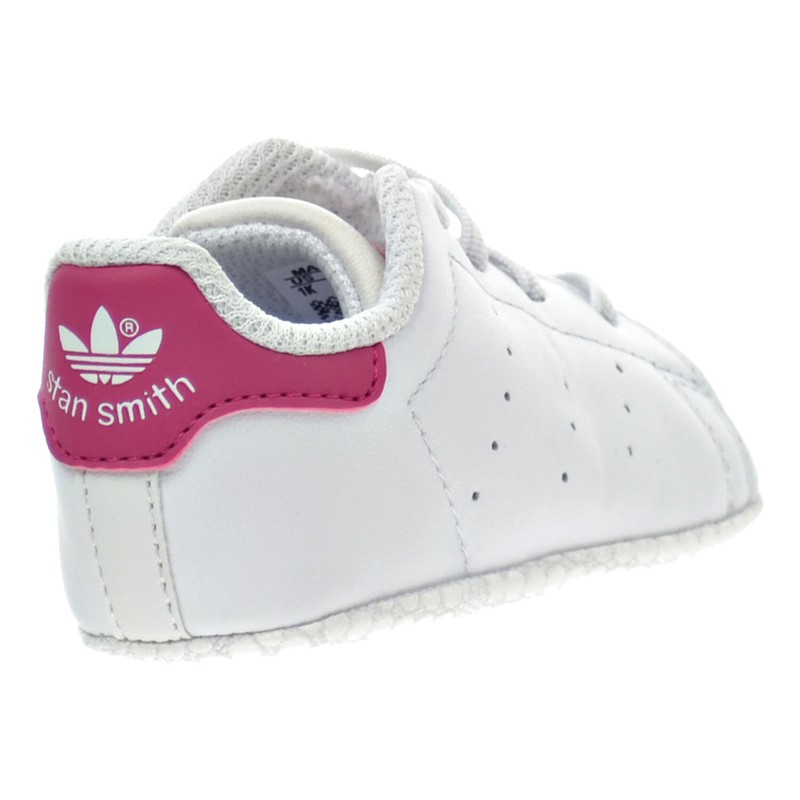 Adidas Stan Smith Crib's Shoes White-White-Bold Pink S82618