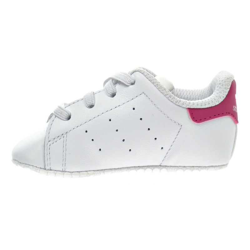 Adidas Stan Smith Crib's Shoes White-White-Bold Pink S82618