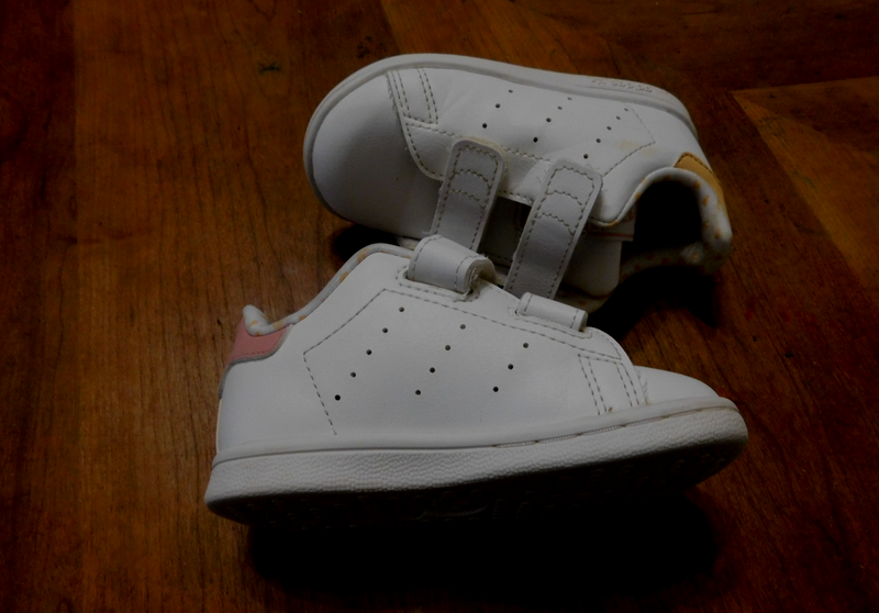 Adidas Stan Smith White/pink/orange Infant/Toddler Shoes Size 6K Double Straps