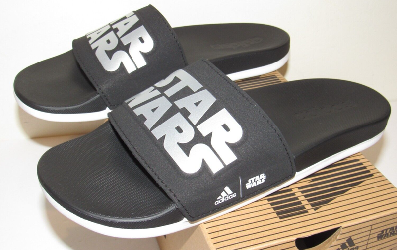 Adidas Star Wars Adilette Comfort Big Kids Size 6 Boys Slides Sandals Black NIB