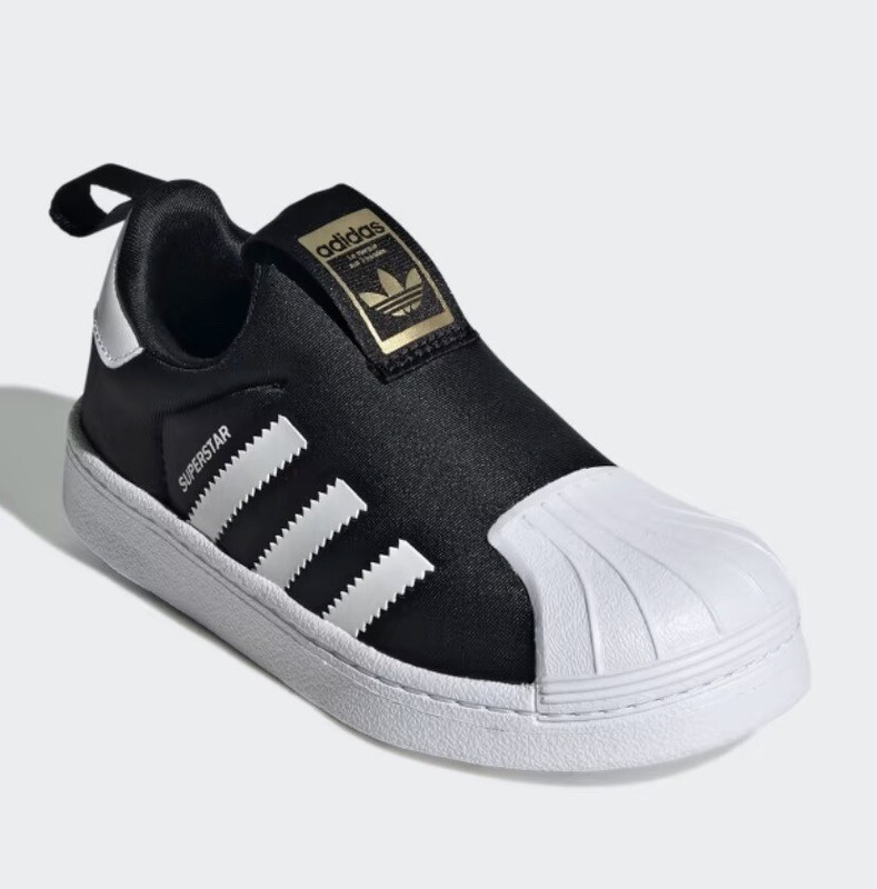 Adidas Superstar 360 GX3233 Kids Size 10K US Black/White Sneakers Shoes
