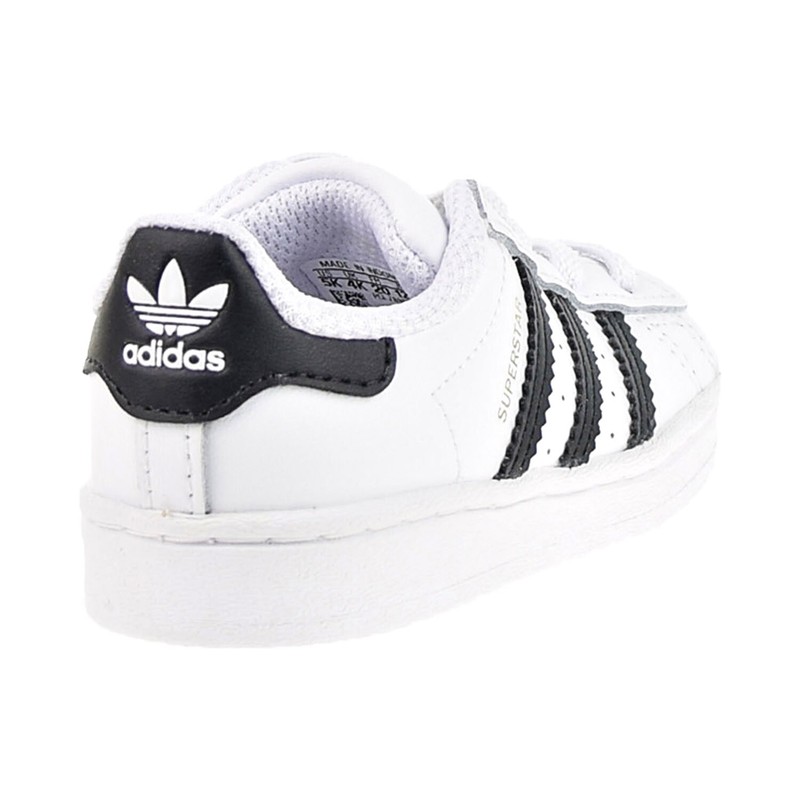 ADIDAS SUPERSTAR TODDLER SHOES EL I WHITE/CORE BLACK FU7717-100-SIZE 5